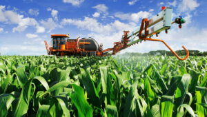 Pulverização em milho alto. Uniport, BalanceControl